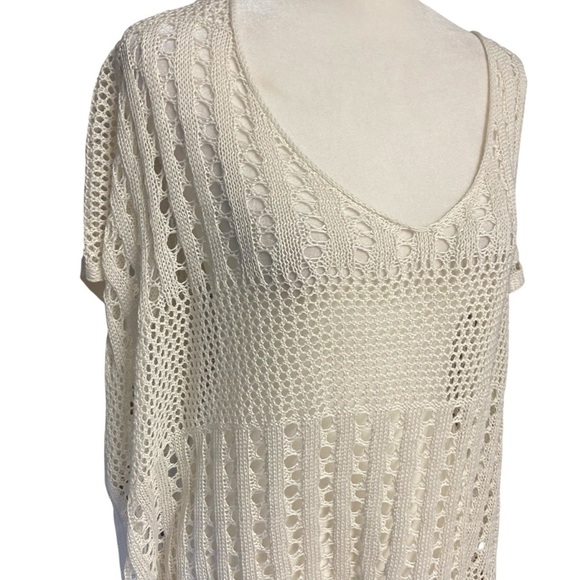 Cupshe Crochet Women’s Swimsuit Bathing Suit Coverup Ivory Size S Pool Beach - Picture 2 of 10